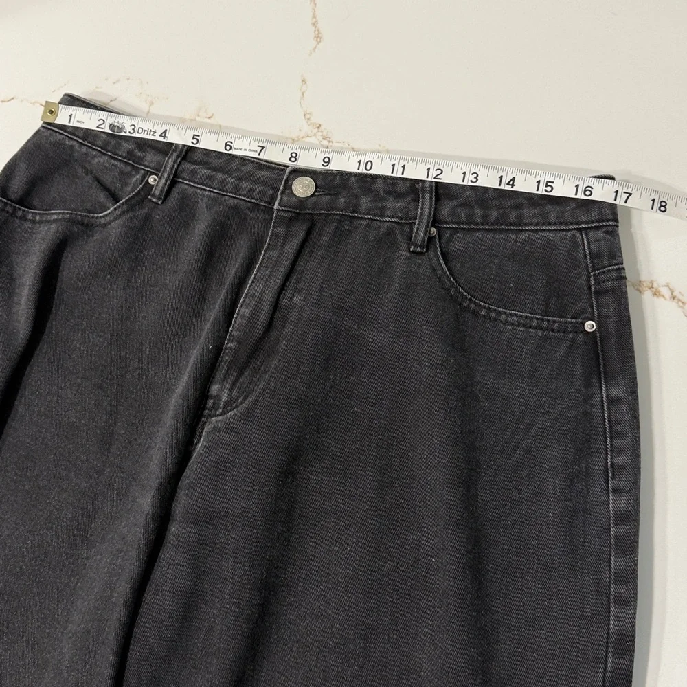 Princess Polly Black Wide Leg Jeans | 8